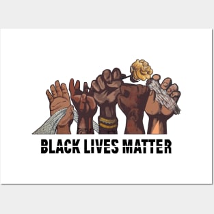 blm hand white Posters and Art